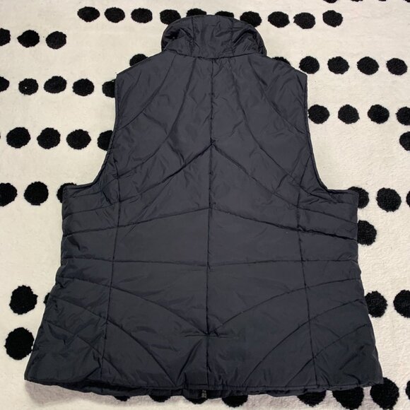 Kenneth Cole Reaction Down Filled Puffer Vest Womens L Black Full Zip Lined - Picture 4 of 8